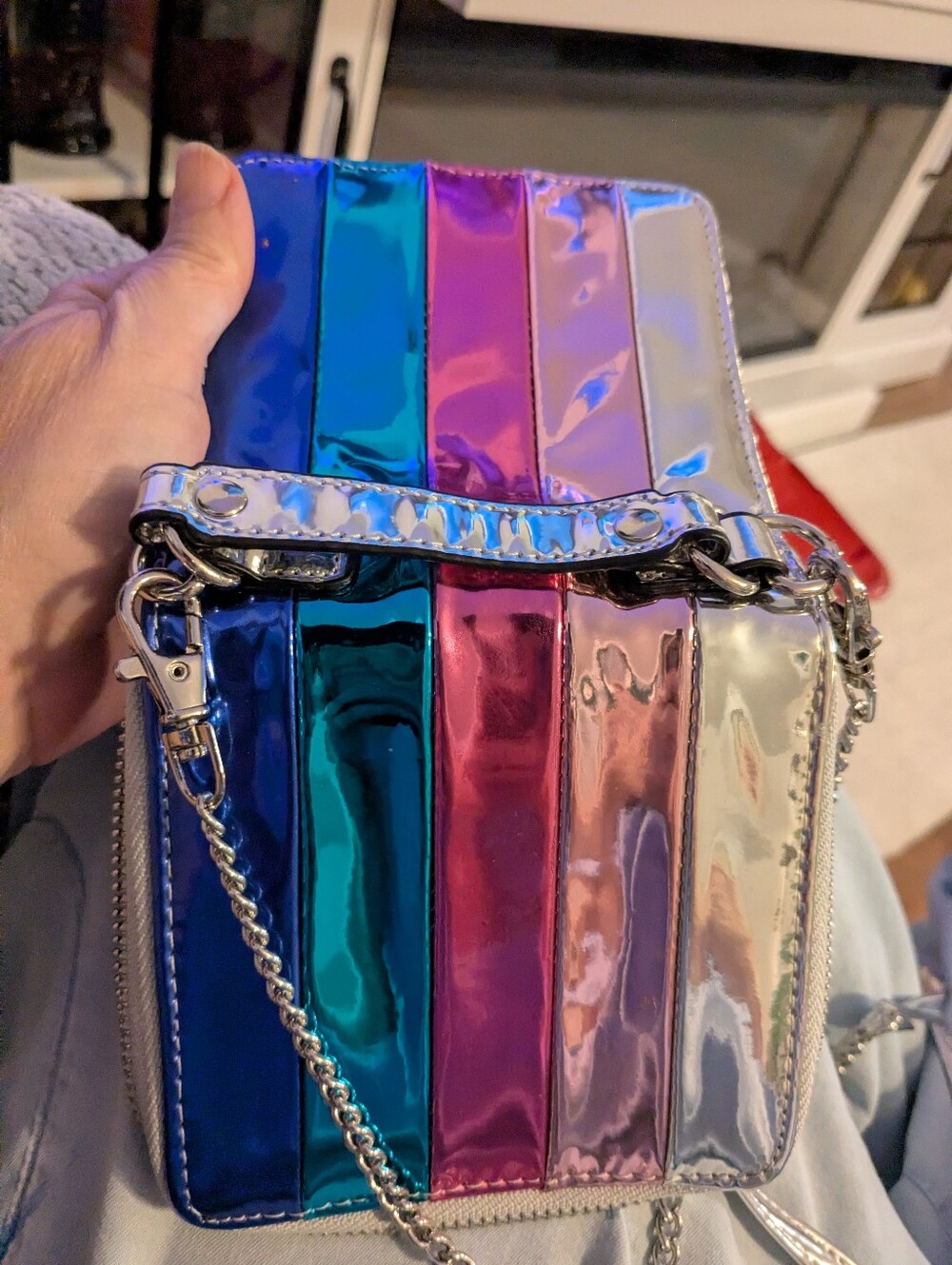 Iridescent Multi-Color Crossbody Bag - Women's Shoulder Bag - Picture 3 of 4